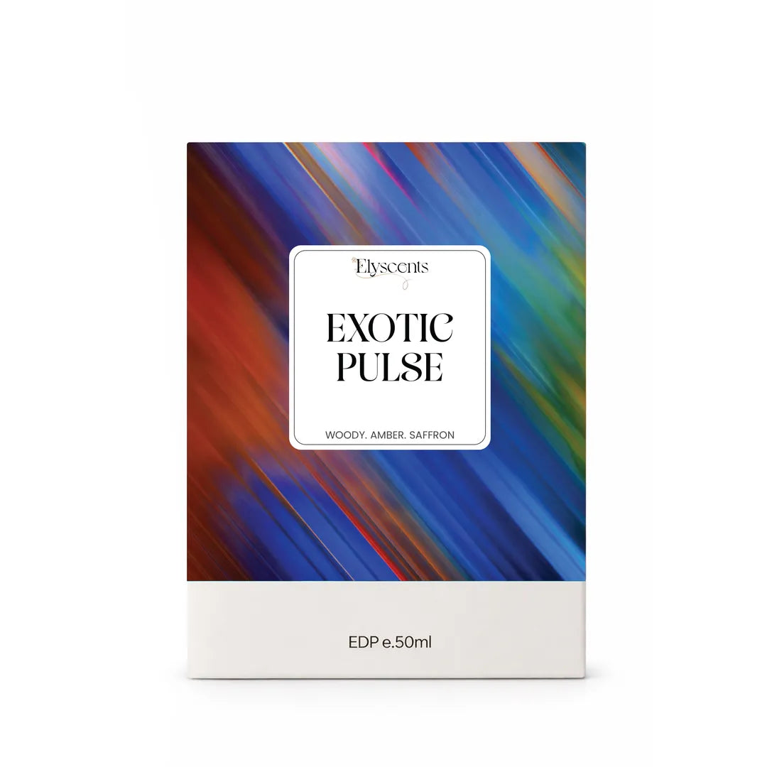 Exotic Pulse perfume by Elyscents with saffron led opening with soft earthy fragrance notes for men