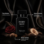 Ivory Nuit creamy and smooth perfume bottle by Elyscents UAE