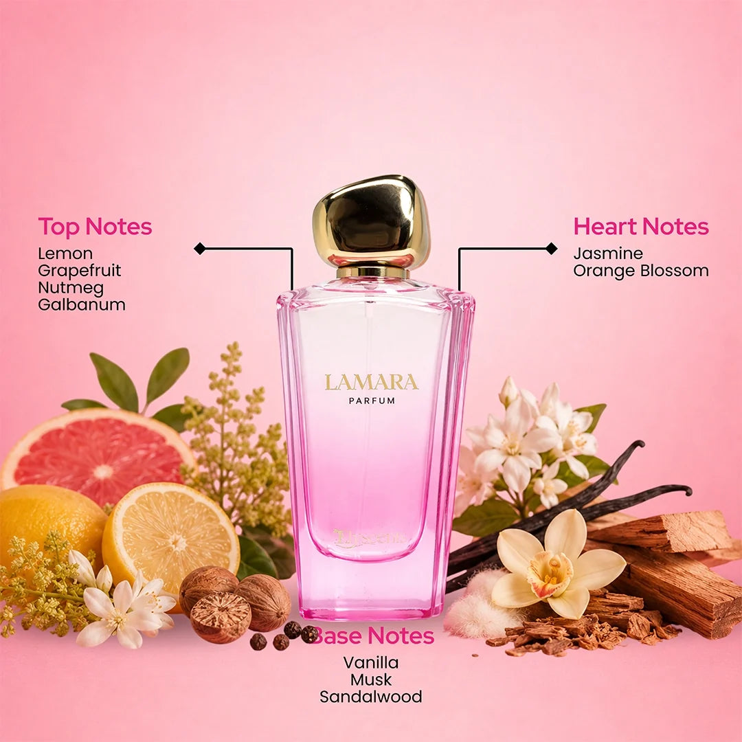 Lamara fresh floral perfume bottle for women by Elyscents UAE